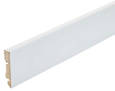 HDF plint wit 6cm | Extra dun 7mm