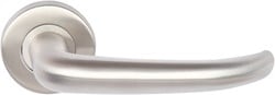Deurkruk set RVS rond 9002 rozet rond
