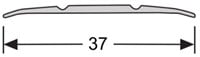 Dilatatieprofiel zwart 37mm zelfklevend 300cm-2