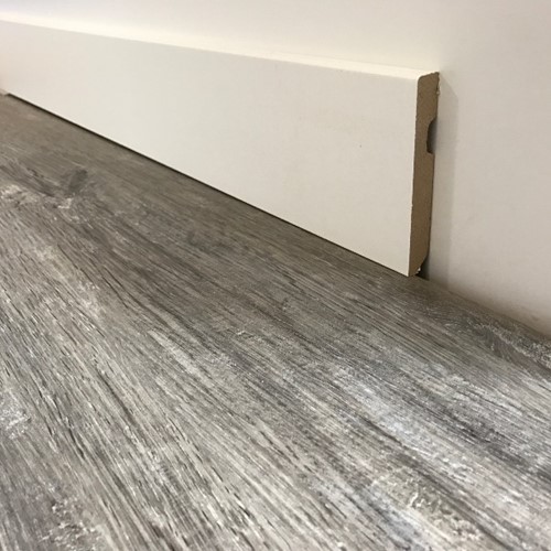 Plint kleurstaal | MDF Folie wit 10cm
