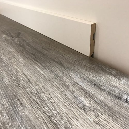 Plint kleurstaal | MDF Folie wit 8cm