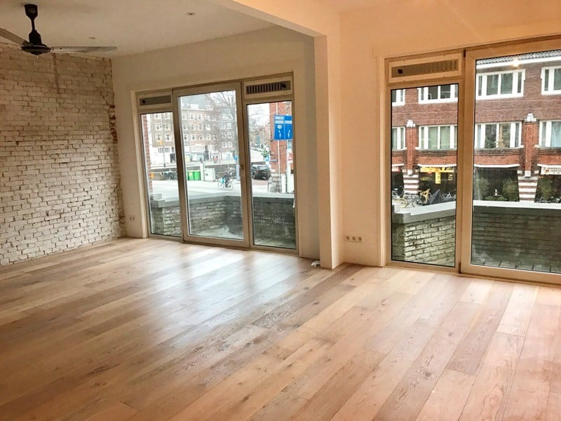 Project Eiken lamelparket wit geolied in Amsterdam