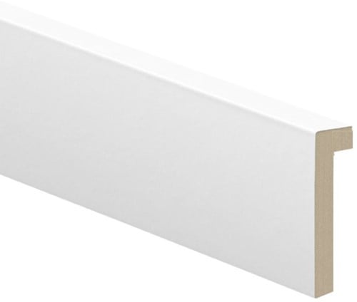 MDF overzetplint folie wit 8cm x 244cm Blok
