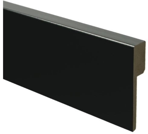 MDF overzetplint folie ZWART 8cm x 244cm Blok