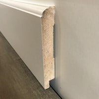 MDF plint folie wit 12cm kraal 240cm | Ral 9010-2