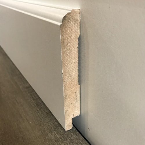 MDF plint folie wit 12cm kraal 240cm | Ral 9010-2