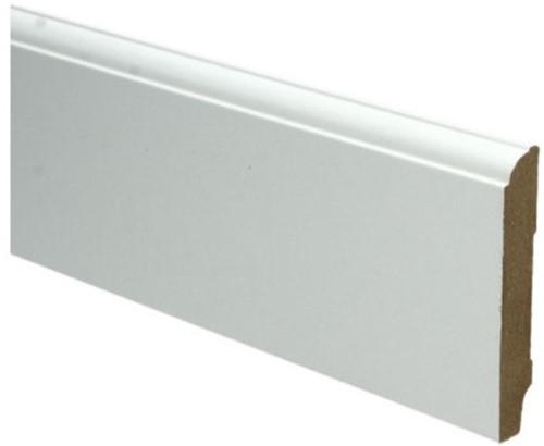 MDF plint folie wit 12cm kraal 240cm
