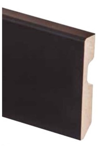 MDF Zwarte folie plint 8cm x 225cm x14mm