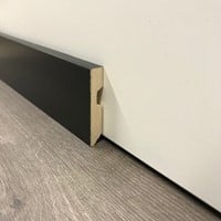 MDF Zwarte folie plint 8cm x 225cm x14mm