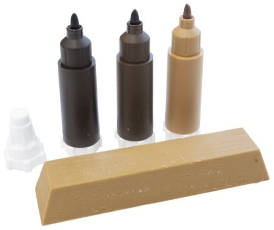 Vloerkrassen markeer stift kleurset ZWART BRUINE | parket en pvc