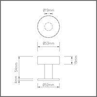Deurknop set RVS rond 2-3