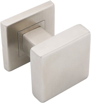 Deurknop set RVS vierkant 4