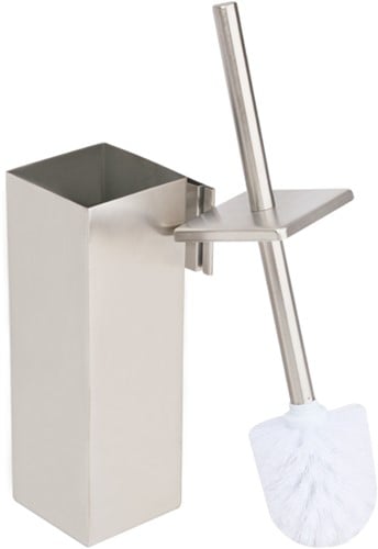 Wc borstelhouder RVS vierkant
