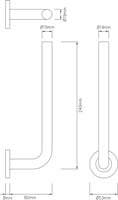 Wc reserverolhouder RVS rond-2