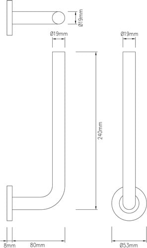 Wc reserverolhouder RVS rond-2
